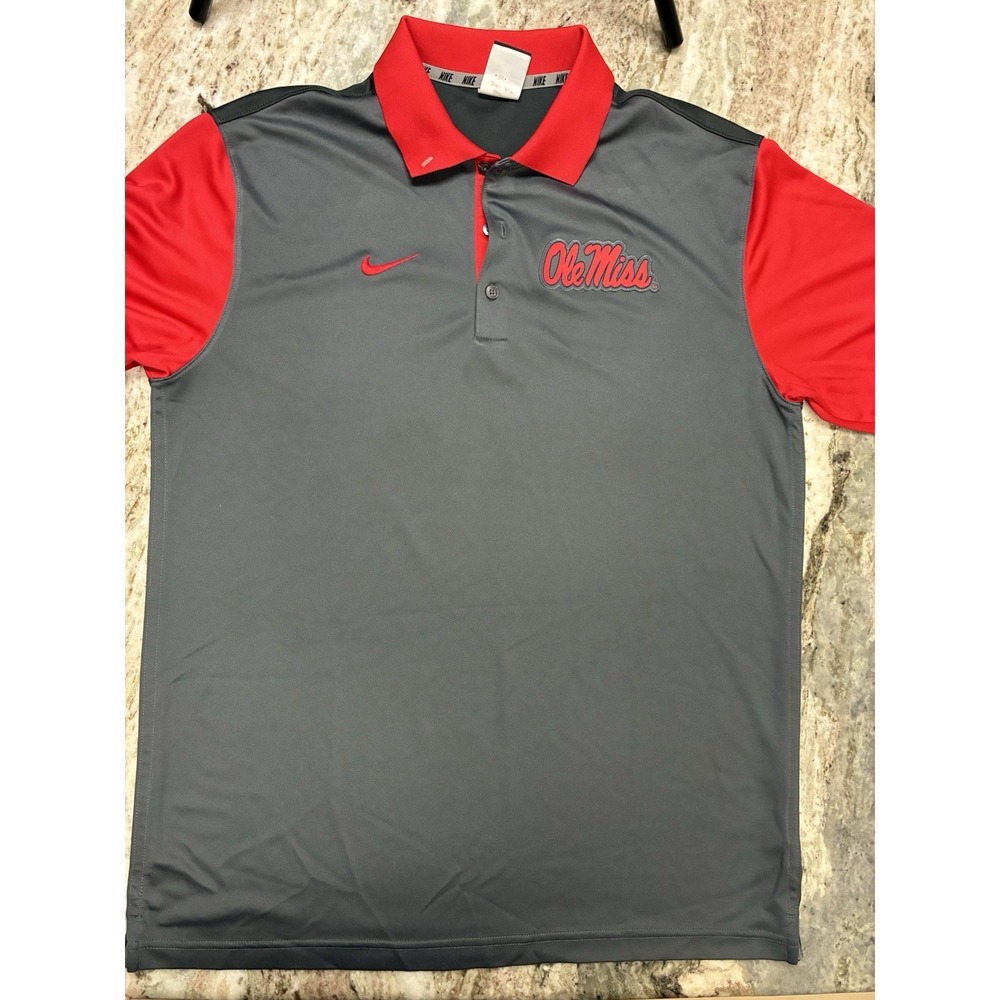 Nike Dri-Fit Men's Polo Golf Shirt Ole Miss, Size Large